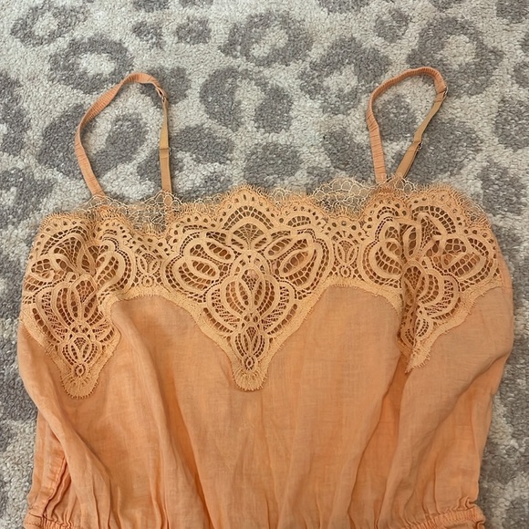 Victoria's Secret Peach Lace Romper - Picture 2 of 6